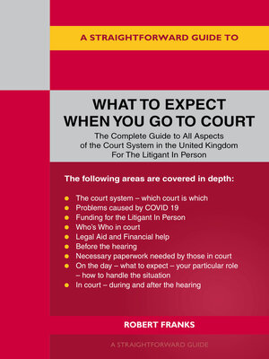 cover image of A Straightforward Guide To What To Expect When You Go To Court